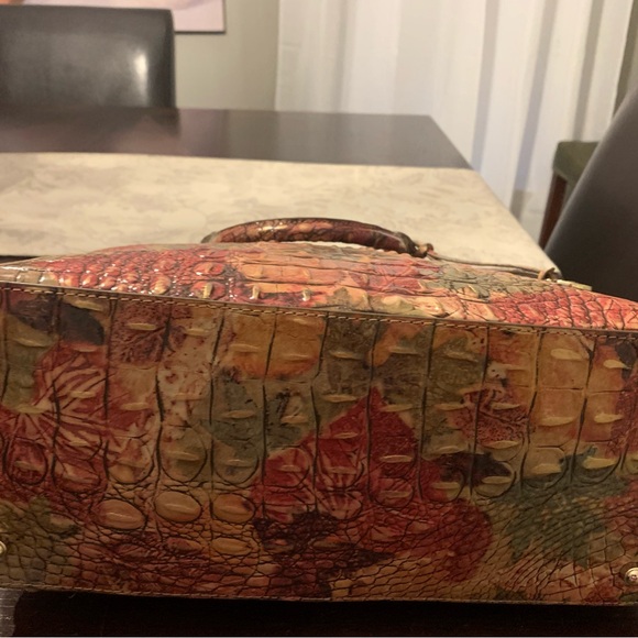 EUC Brahmin Foliage Multicolor Crocodile-Embossed Women's Bag - Picture 3 of 14